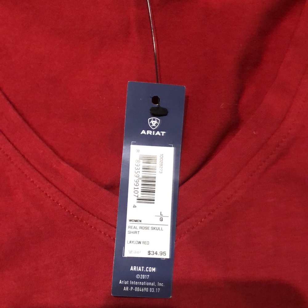 Women’s Ariat Long Sleeve V Neck steerhead - Picture 7 of 9